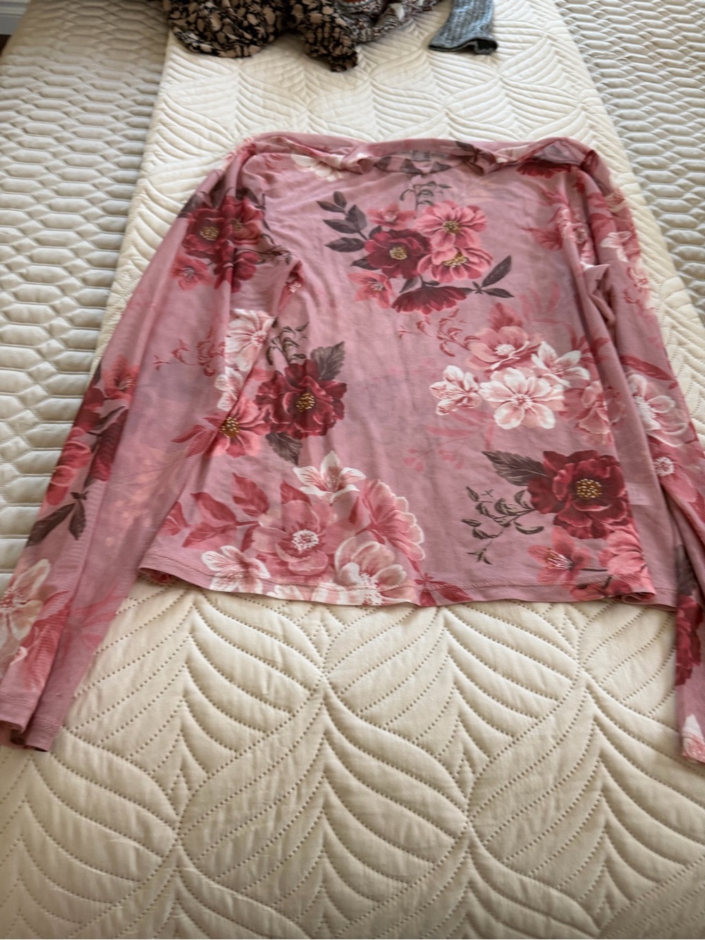 VENUS Pink Floral Long Sleeve Top